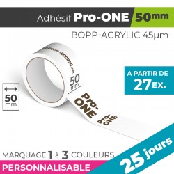 Adhésif Personnalisé - Pro-ONE 50mm | 45µm | 25 Jours