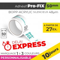 Adhésif Personnalisé - Pro-FIX 50mm | 48µm | 10 Jours