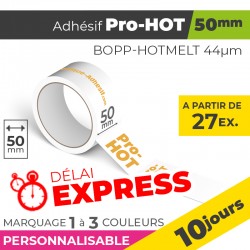 Adhésif Personnalisé - Pro-HOT 50mm | 44µm | 10 Jours