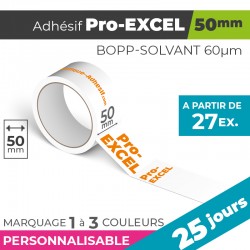 Adhésif Personnalisé - Pro-EXCEL 50mm | 60µm | 25 Jours