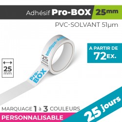Adhésif Personnalisé - Pro-BOX 25mm | 51 µm | 25 Jours