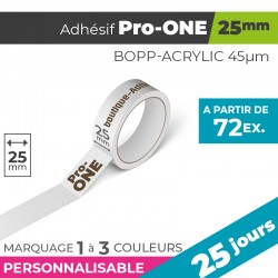 Adhésif Personnalisé - Pro-ONE 25mm | 45µm | 25 Jours