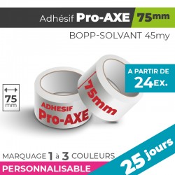 Adhésif Personnalisé - Pro-AXE 75mm | 45µm | 25 Jours