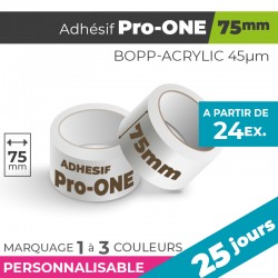 Adhésif Personnalisé - Pro-ONE 75mm | 45µm | 25 Jours