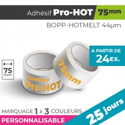 Adhésif Personnalisé - Pro-HOT 75mm | 44µm | 25 Jours