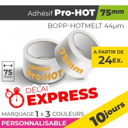 Adhésif Personnalisé - Pro-HOT 75mm | 44µm | 10 Jours