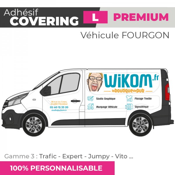 Kit autocollants publicitaires personnalisés pour véhicule utilitaire