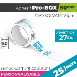 Adhésif Personnalisé - Pro-BOX 50mm | 51µm | 25 Jours
