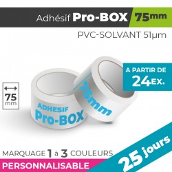 Adhésif Personnalisé - Pro-BOX 75mm | 51µm | 25 Jours