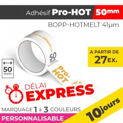 Adhésif Personnalisé - Pro-HOT 50mm | 41µm | 10 Jours