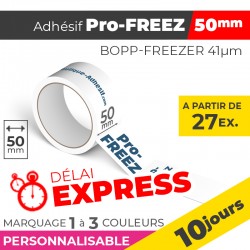 Adhésif Personnalisé - Pro-FREEZ 50mm | 41µm | 10 Jours