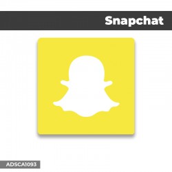 Autocollant | Snapchat Fond jaune | Format Carré