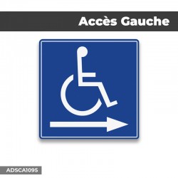 Autocollant | ACCES GAUCHE| Format Carré