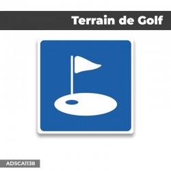Autocollant | TERRAIN DE GOLF | Format Carré