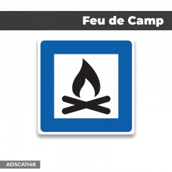 Autocollant | FEU DE CAMP | Format Carré