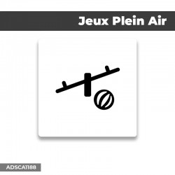 Autocollant | JEUX PLEIN AIR | Format Carré