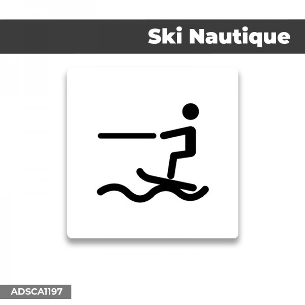 Signalétique, ski nautique, Autocollant Imprimé