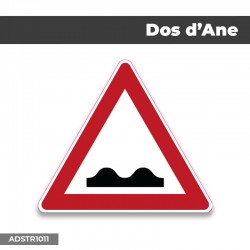 Autocollant | ATTENTION DOS D'ANE | Format Triangle