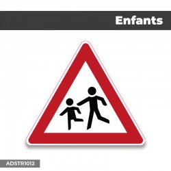 Autocollant | ATTENTION ENFANTS | Format Triangle