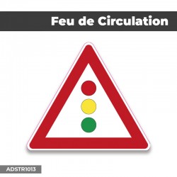 Autocollant | FEU DE CIRCULATION | Format Triangle