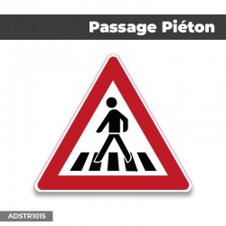 Autocollant | PASSAGE PIETON | Format Triangle