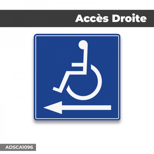 Signalétique, accès handicapé, Autocollant Imprimé