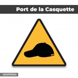 Autocollant | PORT DE LA CASQUETTE | Format Triangle
