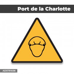 Autocollant | PORT DE LA CHARLOTTE | Format Triangle