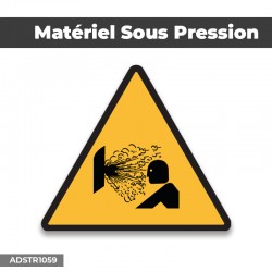 Autocollant | MATÉRIEL SOUS PRESSION | Format Triangle