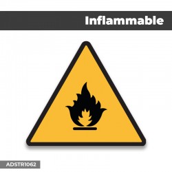 Autocollant | INFLAMMABLE | Format Triangle