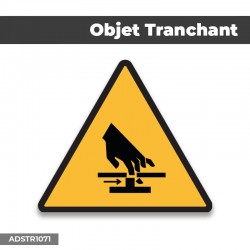 Autocollant | OBJET TRANCHANT | Format Triangle
