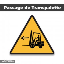 Autocollant | PASSAGE DE TRANSPALETTE | Format Triangle