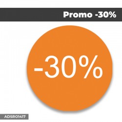 Autocollant | PROMO -30% Fond orange | Format Rond