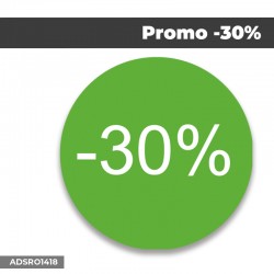 Autocollant | PROMO -30% Fond vert | Format Rond