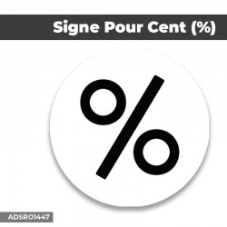 Autocollant | SIGNE POUR CENT (%) | Format Rond