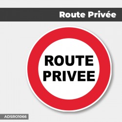 Autocollant | ROUTE PRIVEE | Format Rond