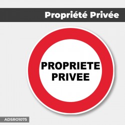 Autocollant | PROPRIETE PRIVEE | Format Rond