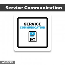 Autocollant | SERVICE COMMUNICATION | Format Carré