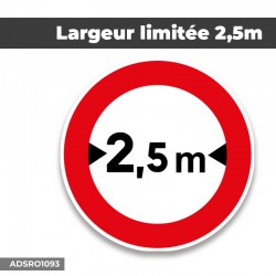 Autocollant | LARGEUR LIMITÉE 2,5m | Format Rond