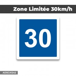 Autocollant | ZONE LIMITÉE 30KM/H | Format Carré