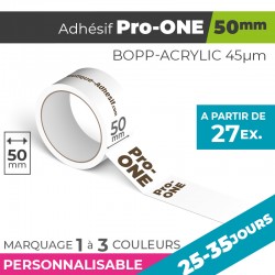 Adhésif Personnalisé - Pro-ONE 50mm | 45µm | 25-35 Jours