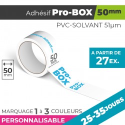 Adhésif Personnalisé - Pro-BOX 50mm | 51µm | 25-35 Jours