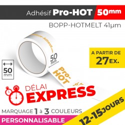 Adhésif Personnalisé - Pro-HOT 50mm | 41µm | 12-15 Jours