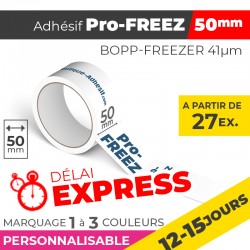 Adhésif Personnalisé - Pro-FREEZ 50mm | 41µm | 12-15 Jours