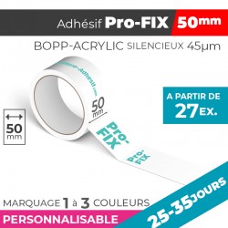 Adhésif Personnalisé - Pro-FIX 50mm | 45µm | 25-35 Jours