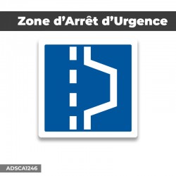 Autocollant | Zone d'arrêt d'urgence | Format Carré