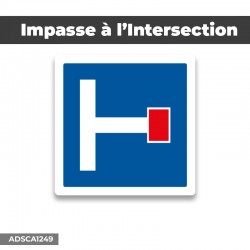 Autocollant | Impasse à l'intersection| Format Carré
