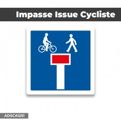 Autocollant | Impasse issue cycliste | Format Carré