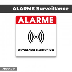 Autocollant | Alarme surveillance | Format Carré