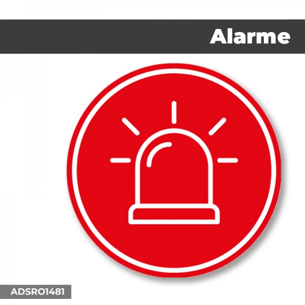 Autocollant alarme système électronique logo 771-2 imitation INOX